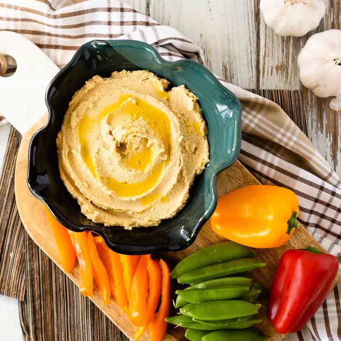 Roasted Garlic Hummus Bake Eat Repeat