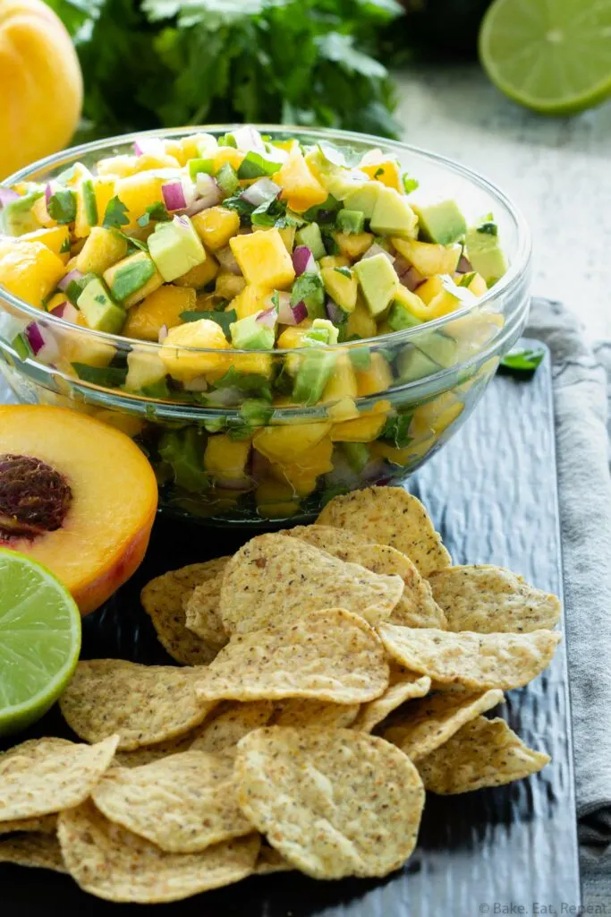 avocado and fresh peach salsa