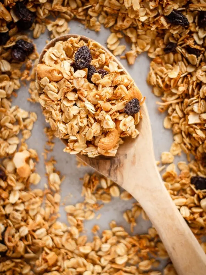 This homemade coconut granola is so fast and easy to make and is easily customizable. Healthy and delicious, it's the perfect breakfast or snack!