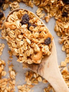 This homemade coconut granola is so fast and easy to make and is easily customizable. Healthy and delicious, it's the perfect breakfast or snack!