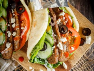 These homemade donairs (gyros) are so easy to make and the whole family will love them! Serve them with flatbread and lots of toppings for a fun and easy meal!