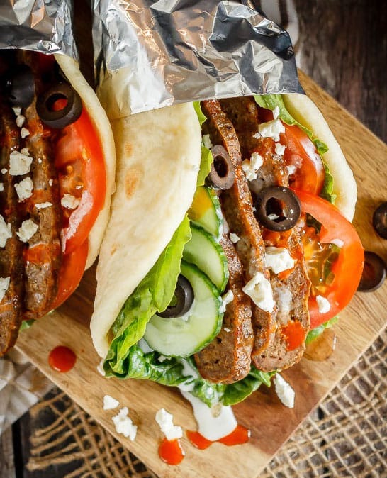 These homemade donairs (gyros) are so easy to make and the whole family will love them! Serve them with flatbread and lots of toppings for a fun and easy meal!