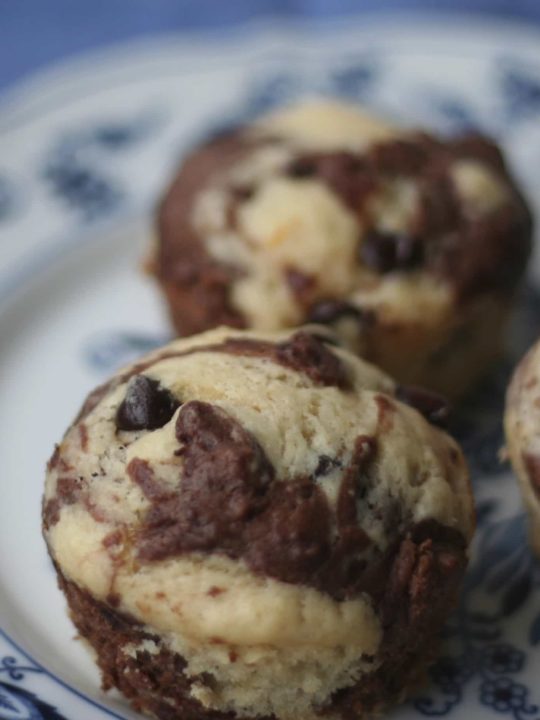 Marbled Chocolate Grapefruit Muffins