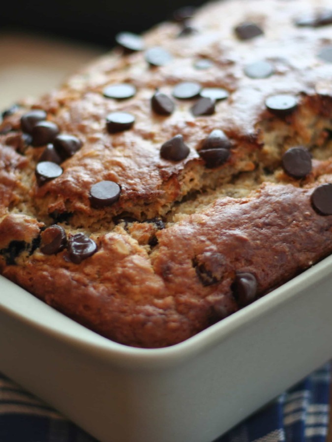 Blueberry Chocolate Chip Banana Oat Bread