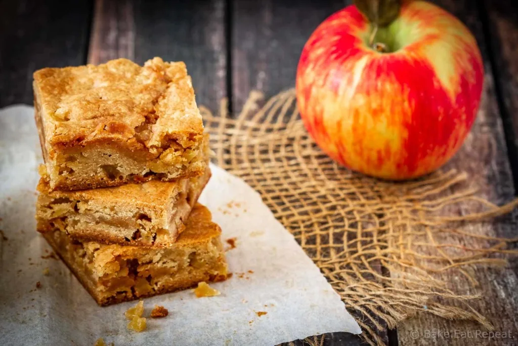 These caramel apple blondies are soft and chewy and filled with apples, cinnamon and salted caramel sauce. They mix up quickly and disappear just as fast!