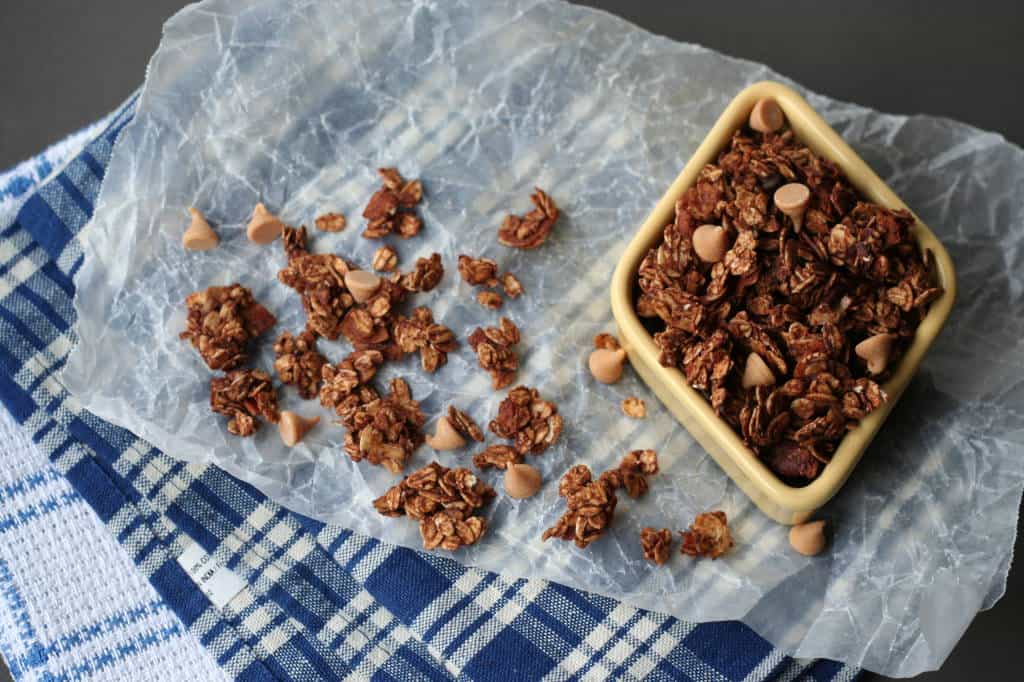 Chocolate Peanut Butter Banana Granola - Bake.Eat.Repeat.