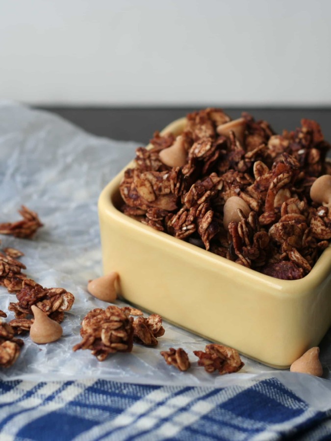 Chocolate Peanut Butter Banana Granola