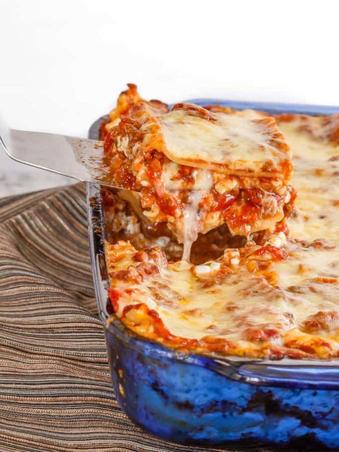 Homemade lasagna