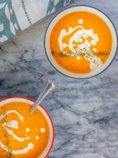 This carrot soup with dill is quick and easy to make, can be served hot or cold, and can be made in the slow cooker, Instant Pot, or on the stove!