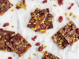 This cranberry, pumpkin seed and salted caramel bark is a super quick and easy homemade treat to make - and everyone will love it!