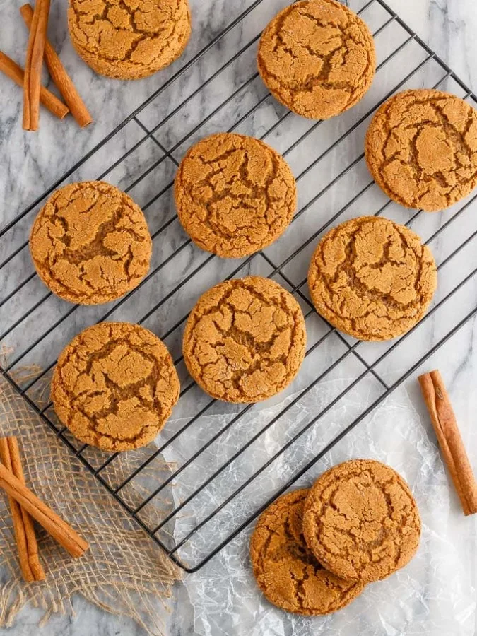 These soft and chewy ginger cookies are one of our favourite Christmas cookies. So fast and easy to make and everyone loves them!