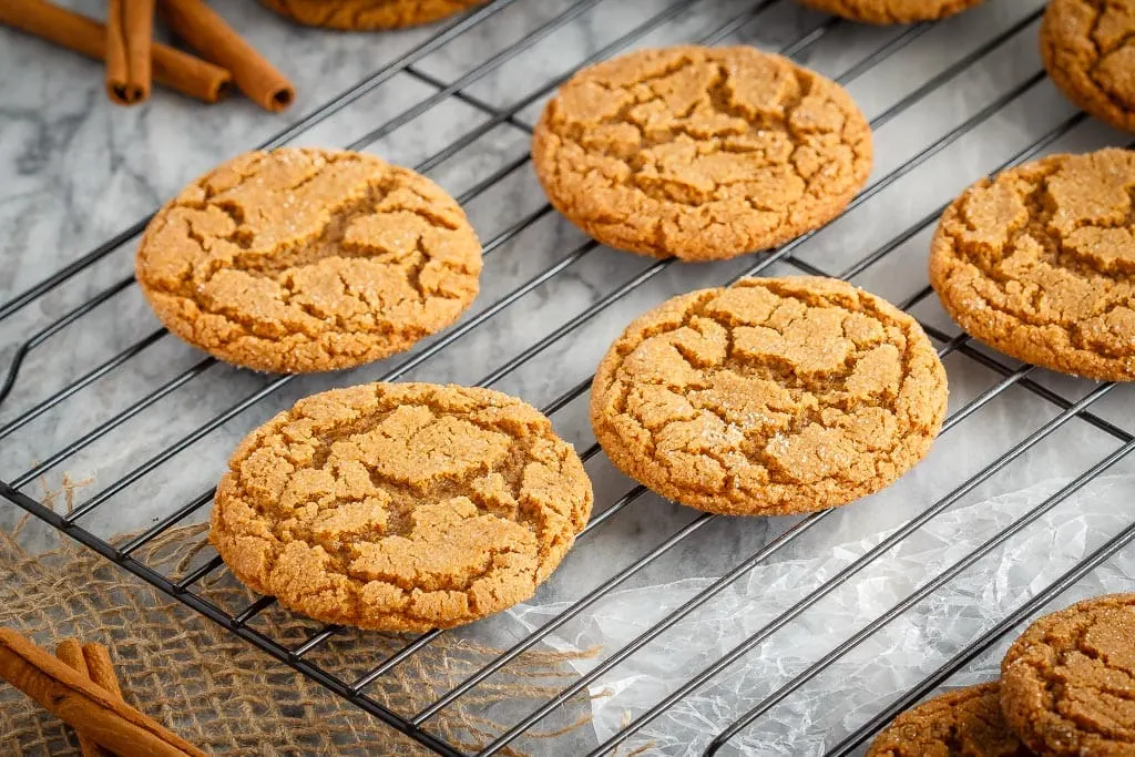 These soft and chewy ginger cookies are one of our favourite Christmas cookies. So fast and easy to make and everyone loves them!