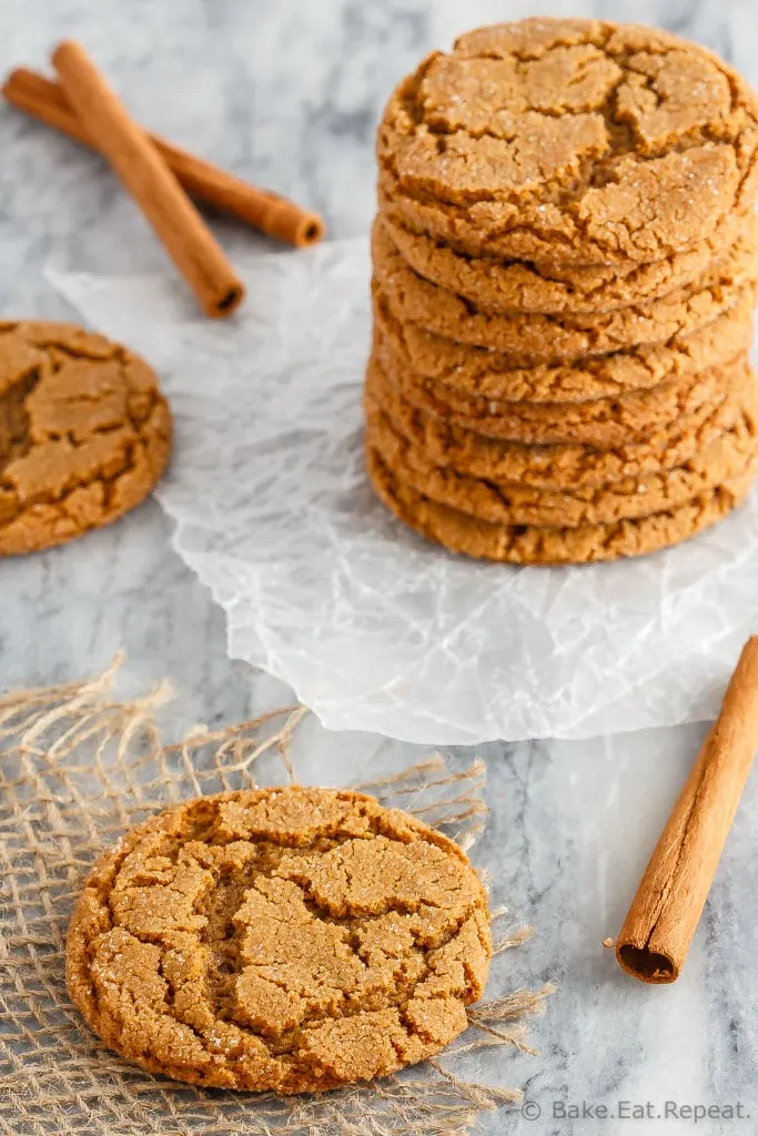 These soft and chewy ginger cookies are one of our favourite Christmas cookies. So fast and easy to make and everyone loves them!