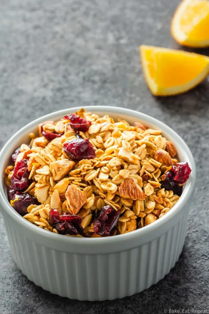 cranberry orange almond granola