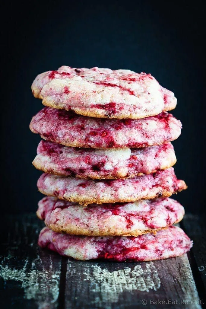 Raspberry Lemon Cookies Recipe Bake Eat Repeat