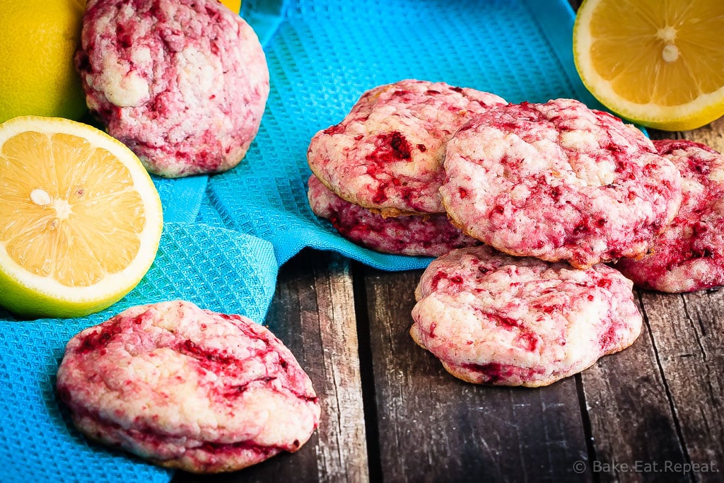 Raspberry Lemon Cookies - These raspberry lemon cookies are ultra soft and chewy - quick and easy to make and so tasty everyone loves them. One of the best cookies I've made!