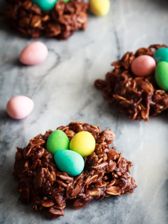 Easter Chocolate Birds Nests - Bake Play Smile