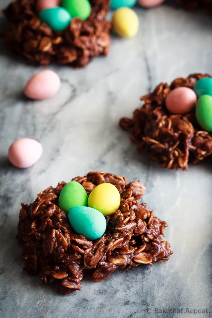 No bake bird's nest cookies