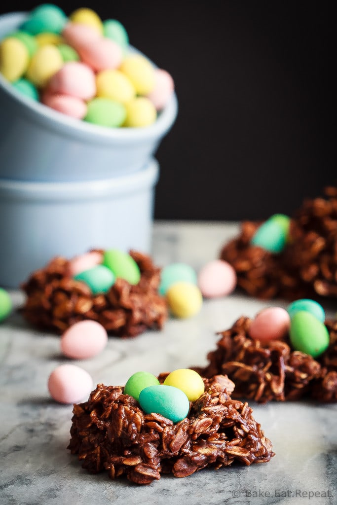 Easy to make bird's nest cookies