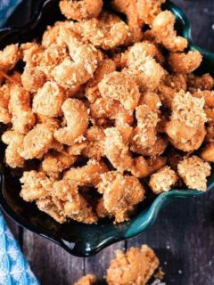 Coconut Cashews - These candied coconut cashews are completely addictive. So good that you will not want to stop eating them until they're gone. And then you have to make more.