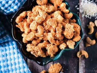 Coconut Cashews - These candied coconut cashews are completely addictive. So good that you will not want to stop eating them until they're gone. And then you have to make more.