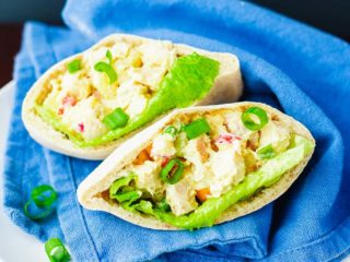 Curried Chicken Salad - This curried chicken salad is fast and easy to make, and makes a great lunch. It's also lightened up with Greek yogurt so it's healthy as well as delicious!