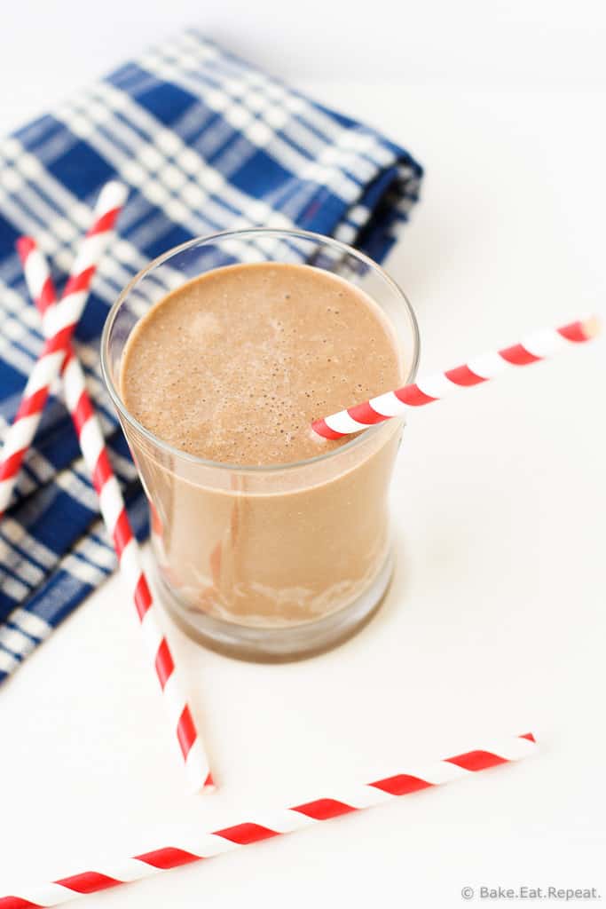 Healthy Chocolate Peanut Butter Smoothie -8