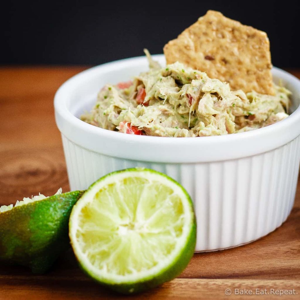 Avocado Tuna Salad - A quick and easy lunch or snack, this avocado tuna salad is healthy, easy, and absolutely amazing!