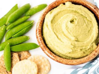 Smooth and creamy avocado hummus - a quick and easy dip that is full of flavour and a healthy snack.