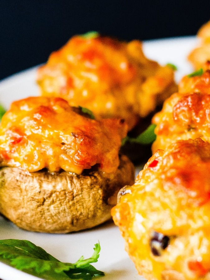 Cheesy Taco Stuffed Mushrooms