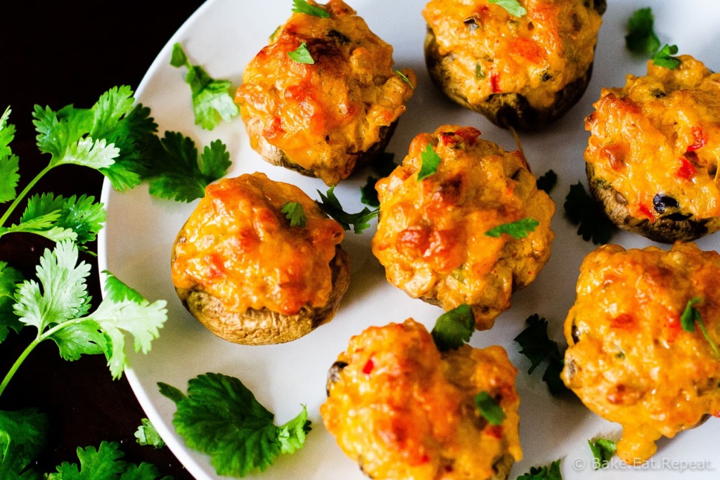 Cheesy Taco Stuffed Mushrooms Recipe