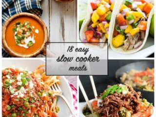 18 Easy Slow Cooker Recipes - A great list of easy slow cooker recipes to make meal time a little easier!