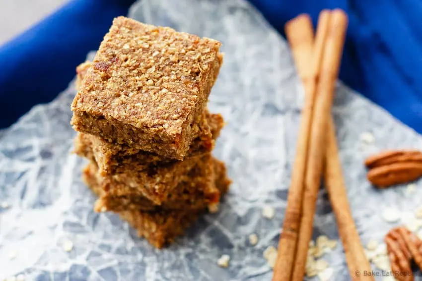 Apple Cinnamon Energy Bars - Easy apple cinnamon energy bars that mix up quickly and are a hit with the kids - plus you can be happy they get a healthy snack that will keep them going!