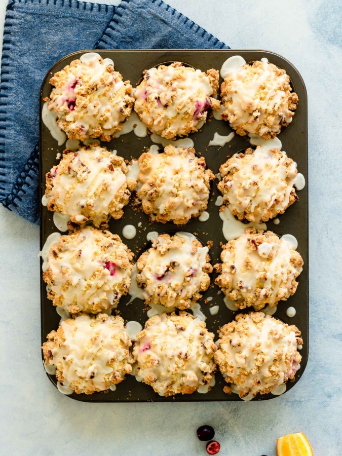 eggnog cranberry orange muffins