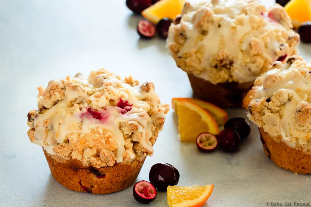 eggnog cranberry orange muffins