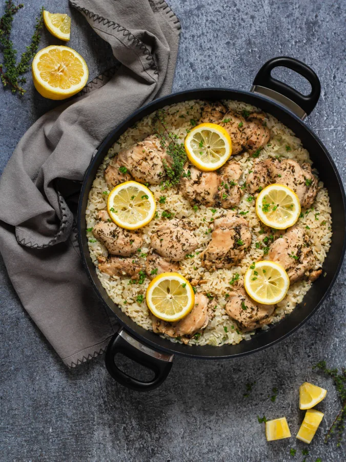 one pot lemon thyme chicken and rice