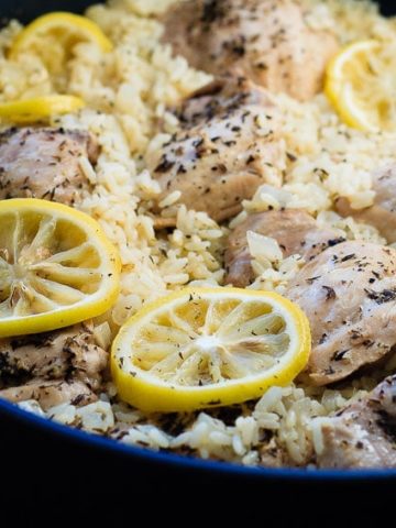 One Pot Lemon Thyme Chicken and Rice