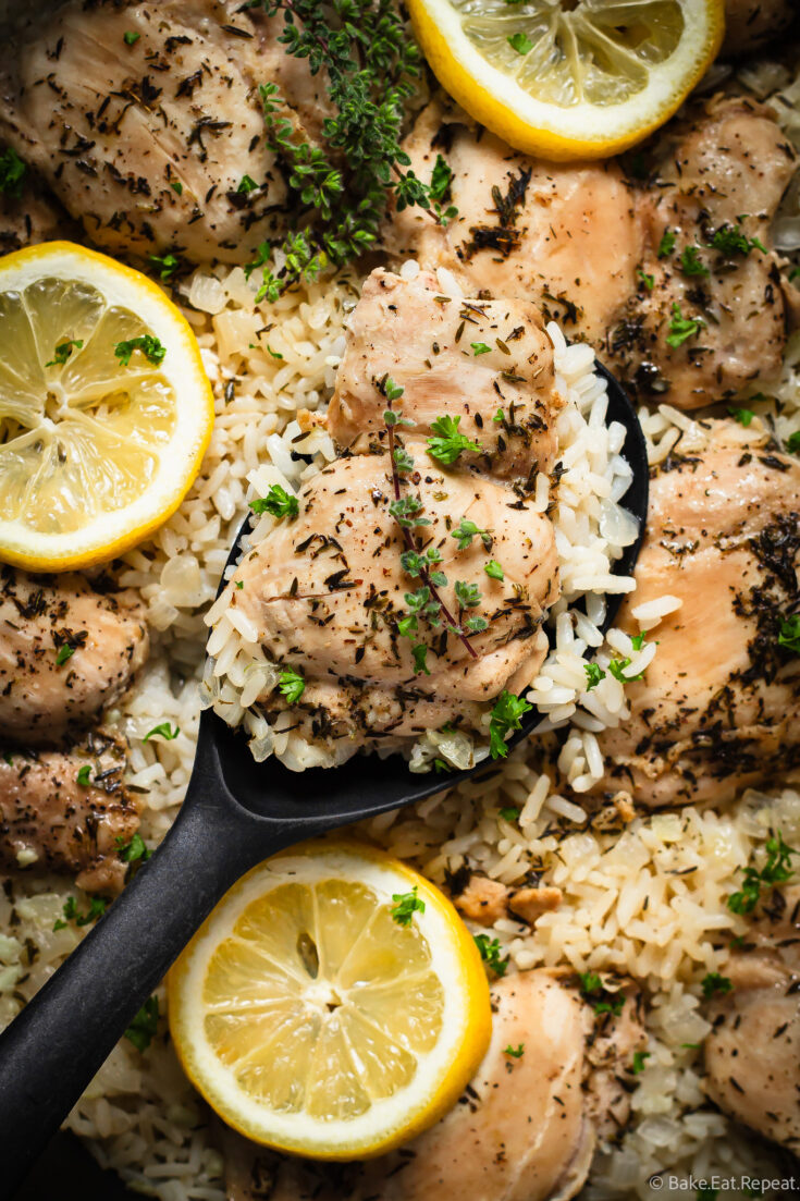 one pot lemon thyme chicken and rice