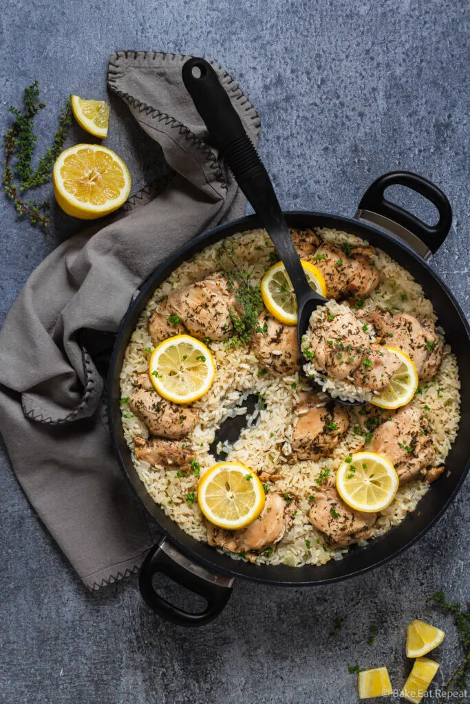 one pot lemon thyme chicken and rice