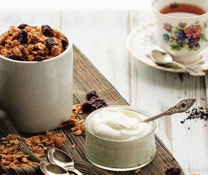 Cherry Almond Granola - Homemade cherry almond granola - healthier and tastier then the store-bought kind - and so easy to make!