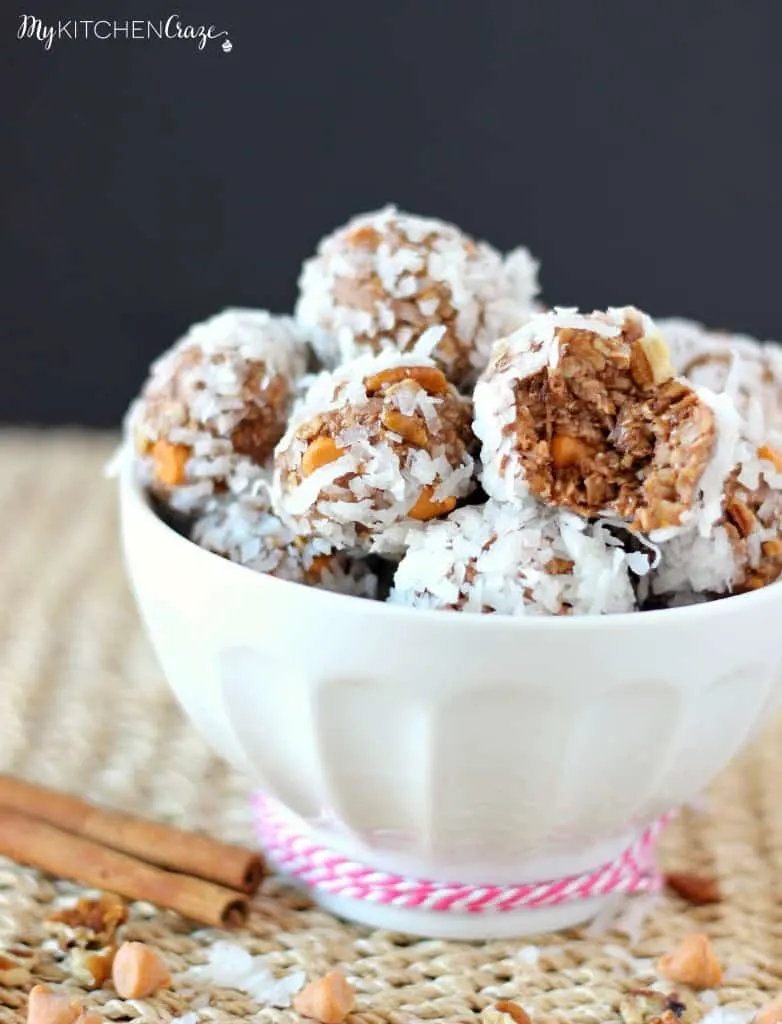 Coconut peanut butter snack bites - My kitchen craze