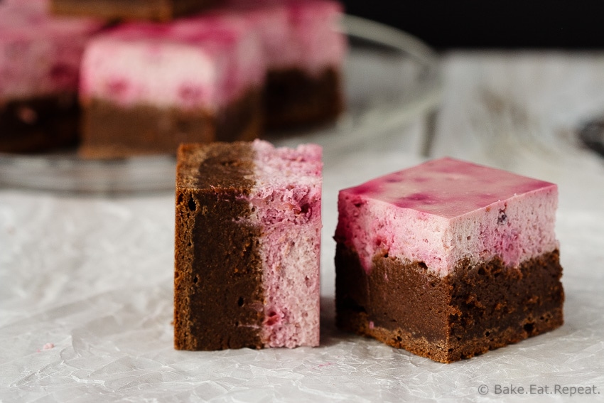 Raspberry Cheesecake Brownies - Easy to make raspberry cheesecake brownies that are perfect for Valentine’s Day! Or for a special dessert. Or just because. These are amazing!