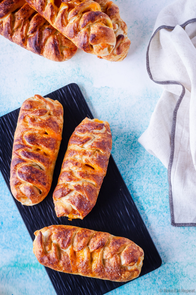 easy ham cheese pretzel rolls