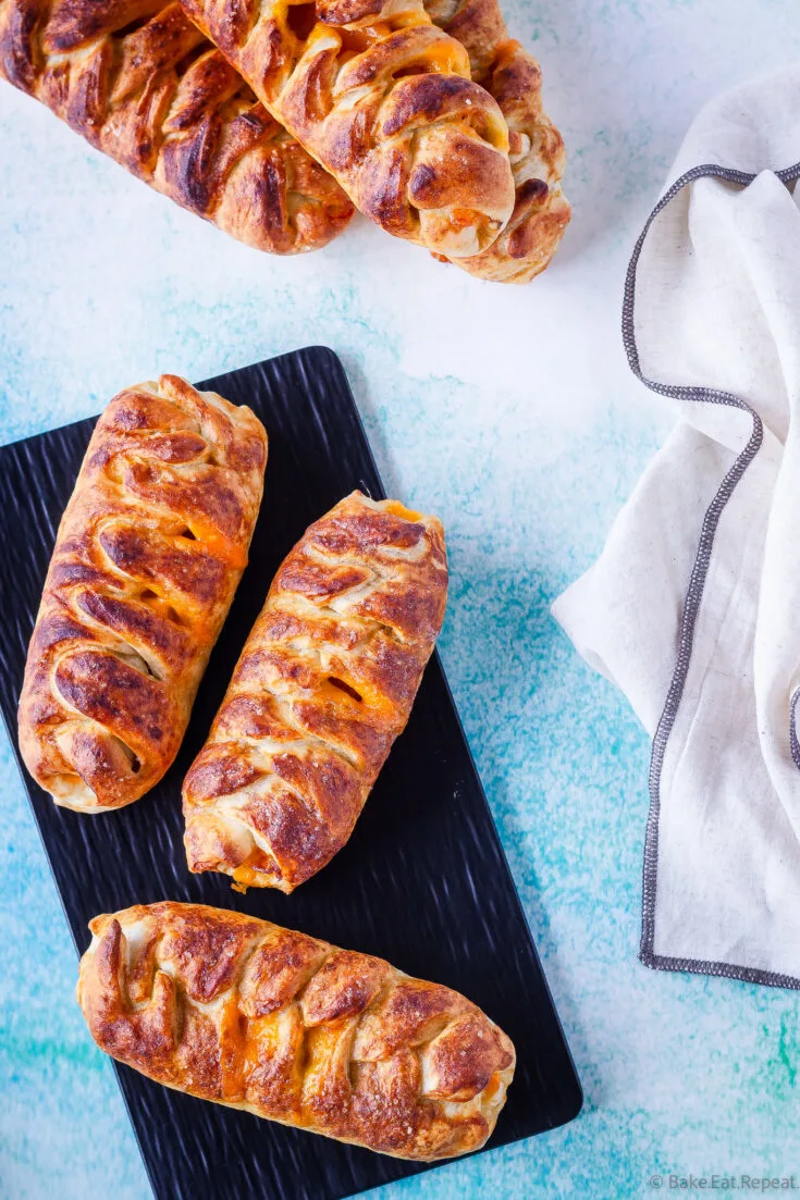 Ham and Cheese Pretzel Rolls