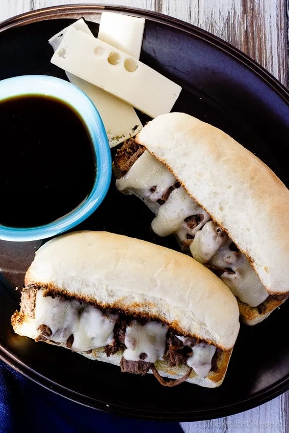 Slow Cooker French Dip Sandwiches - Easy, amazing, slow cooker French Dip Sandwiches - you will make these again and again!