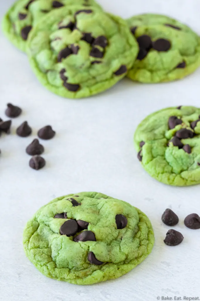 chocolate mint chip cookies