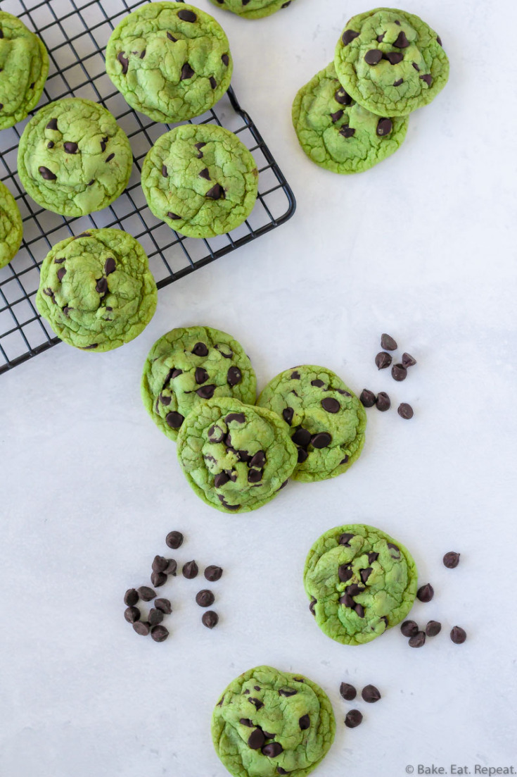 cookies with mint chips