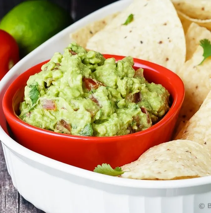 Guacamole - Quick and easy guacamole - so easy to make and so good that you will never want to buy it again! It’s the perfect snack or appetizer!