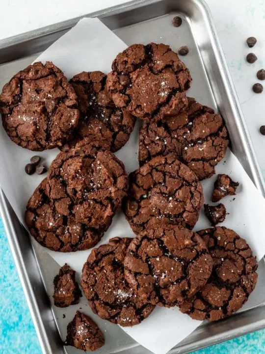 salted double chocolate cookies