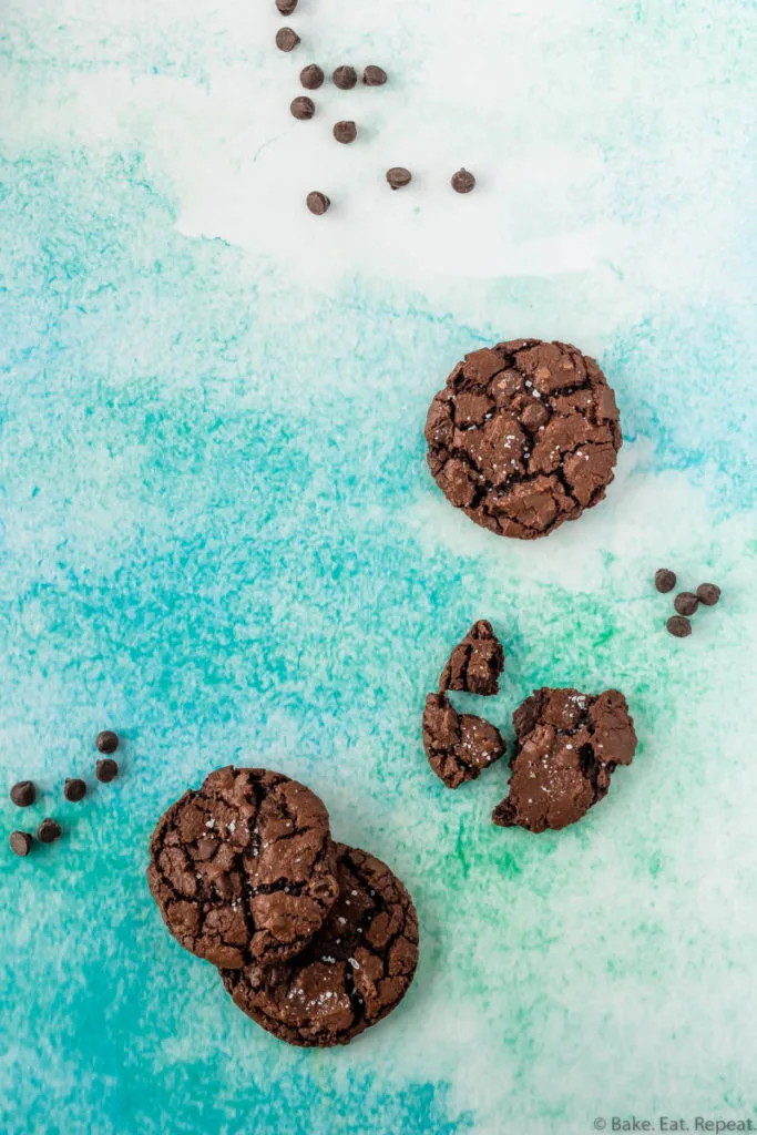 soft and chewy double chocolate cookies